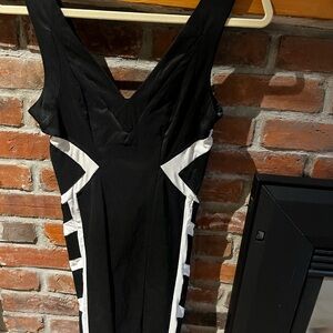 Charlotte Russe Black and White Backless Dress